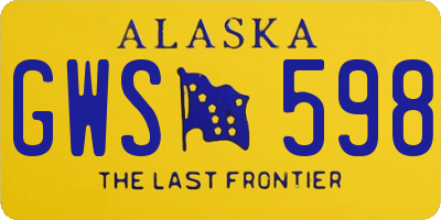 AK license plate GWS598