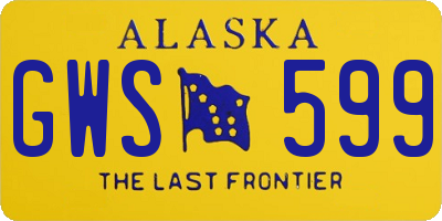 AK license plate GWS599