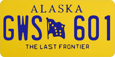 AK license plate GWS601