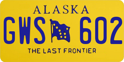 AK license plate GWS602