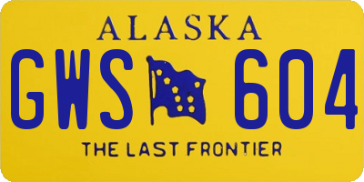 AK license plate GWS604