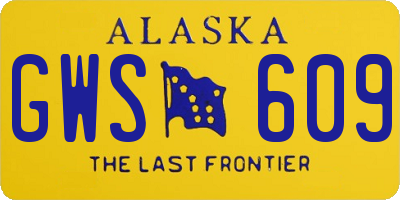 AK license plate GWS609