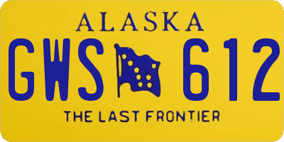 AK license plate GWS612