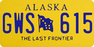 AK license plate GWS615