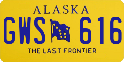 AK license plate GWS616