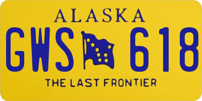 AK license plate GWS618