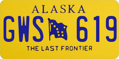 AK license plate GWS619