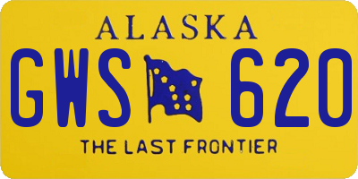 AK license plate GWS620