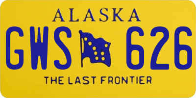 AK license plate GWS626