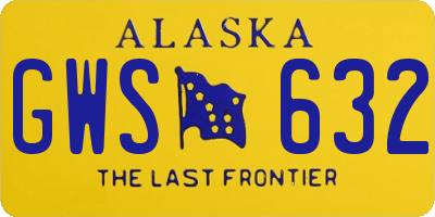 AK license plate GWS632