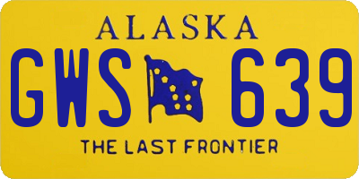 AK license plate GWS639