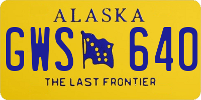 AK license plate GWS640