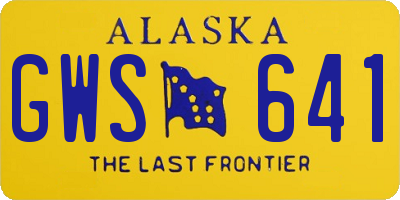 AK license plate GWS641