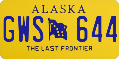 AK license plate GWS644