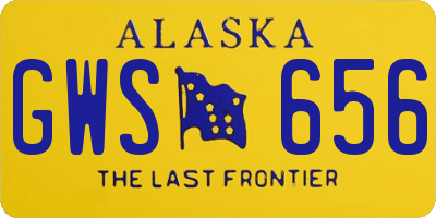 AK license plate GWS656
