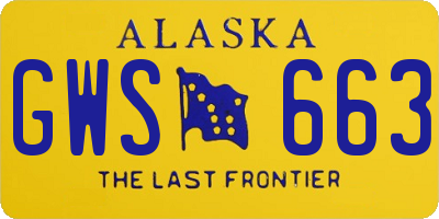 AK license plate GWS663