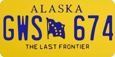 AK license plate GWS674