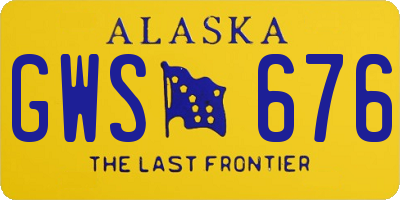 AK license plate GWS676