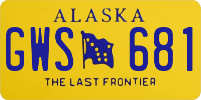 AK license plate GWS681