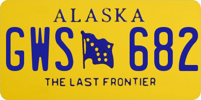 AK license plate GWS682