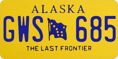 AK license plate GWS685