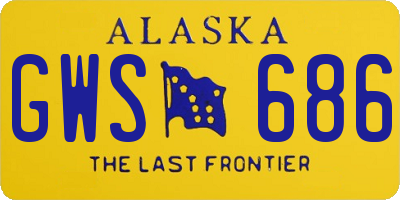 AK license plate GWS686