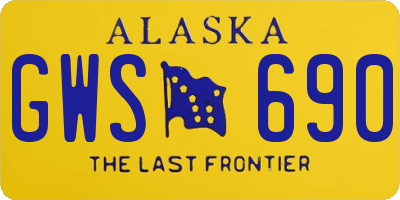 AK license plate GWS690