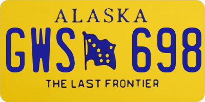 AK license plate GWS698