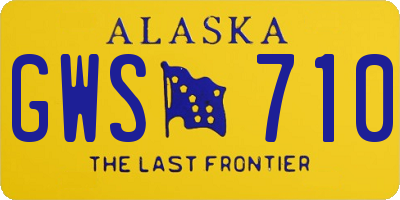 AK license plate GWS710