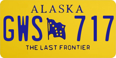 AK license plate GWS717