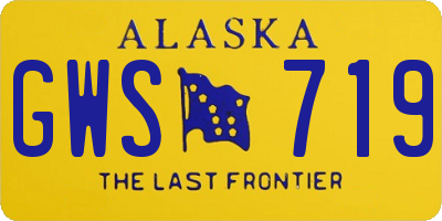 AK license plate GWS719