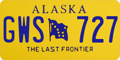 AK license plate GWS727