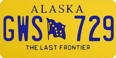 AK license plate GWS729