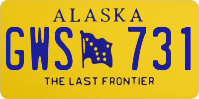 AK license plate GWS731