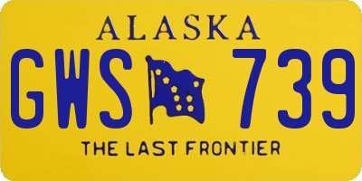 AK license plate GWS739