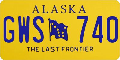 AK license plate GWS740