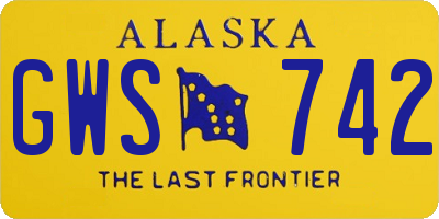 AK license plate GWS742