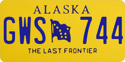 AK license plate GWS744