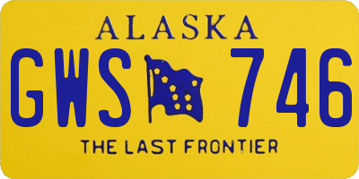 AK license plate GWS746