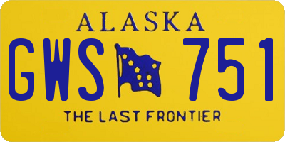 AK license plate GWS751