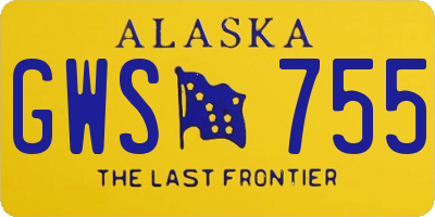 AK license plate GWS755