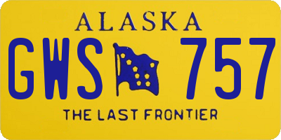 AK license plate GWS757