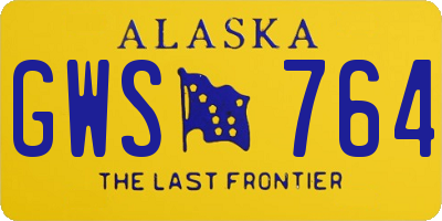 AK license plate GWS764