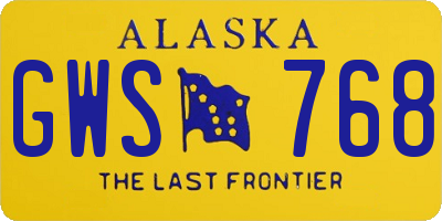 AK license plate GWS768