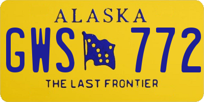 AK license plate GWS772