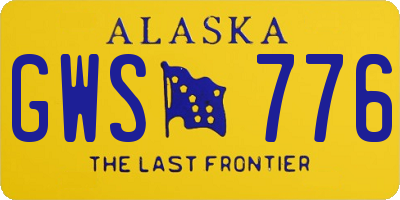 AK license plate GWS776