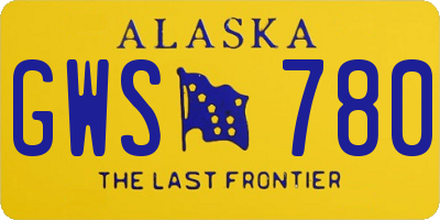 AK license plate GWS780