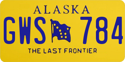 AK license plate GWS784