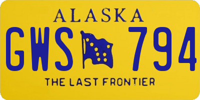 AK license plate GWS794