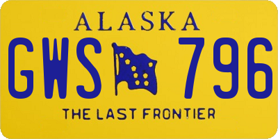 AK license plate GWS796